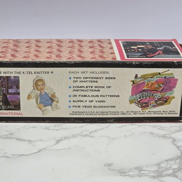 Original K-Tel Knitter Vintage 1964 Instructions 2 Needles Yarn Box P1-660 USA - Picture 3 of 8